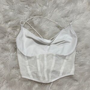 White Corset Style Top